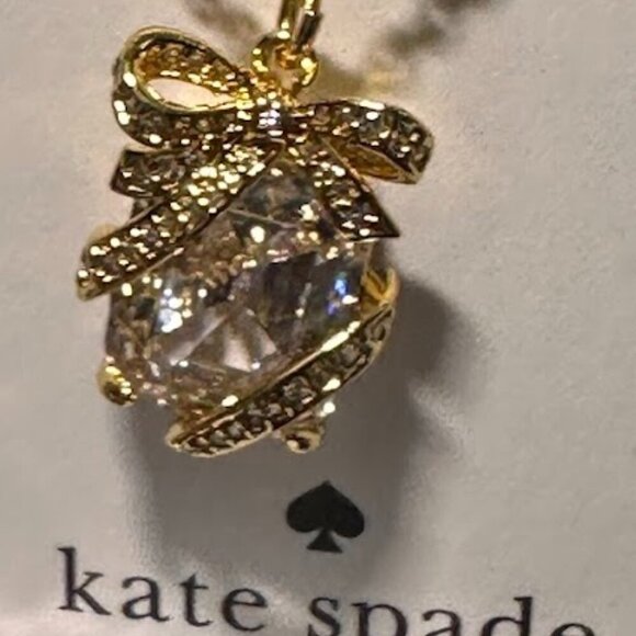Kate Spade Pave Present Pendant & Studs Boxed Set NIB Sophisticated Style NWT - Picture 10 of 15